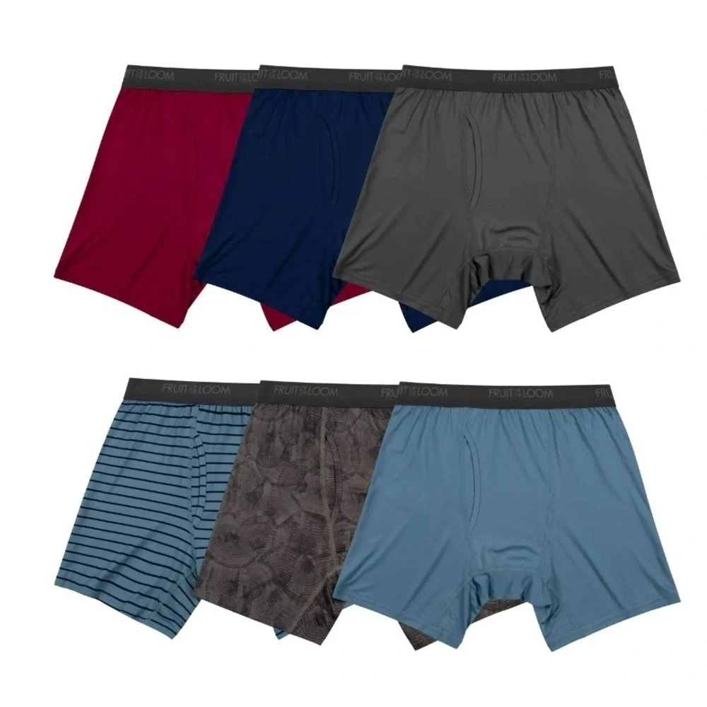 Fruit of the Loom Men's Micro-Stretch Boxer Briefs, 6-Pack